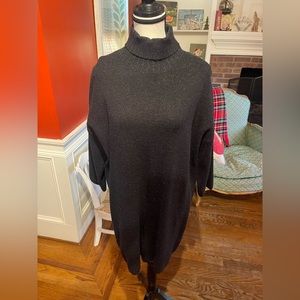 TUCKERNUCK Black Pomander Place Turtleneck Sweater Dress, Size Medium. NWOT